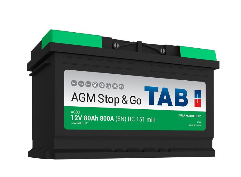 Аккумулятор TAB AGM -80, Обратная полярность