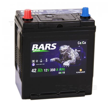 Автомобильный аккумулятор BARS ASIA 42. А.Ч.  обратная полярность