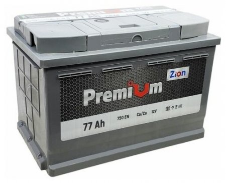 Аккумулятор ZION-77 Premium, обратная полярность, Евро