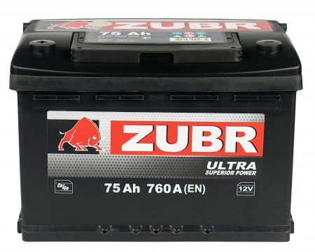 Аккумулятор ZUBR Ultra 75 обратная полярность Европейский