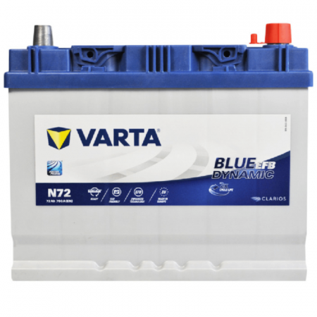 Аккумулятор Varta Blue Dynamic 72 А/Ч Обратной полярности 278X175x175 680Ач