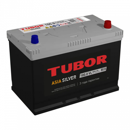 Аккумулятор TUBOR-100 ASIA SILVER 6СТ-100.0 VL B01 обратная полярность