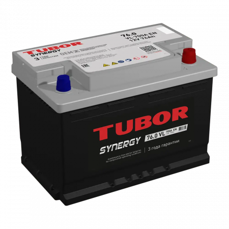 Аккумулятор TUBOR SYNERGY 6СТ-76.0 VL, Обратная полярность