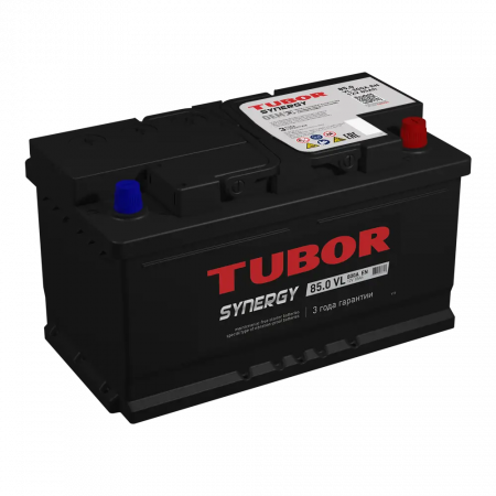 Аккумулятор TUBOR SYNERGY 6СТ-85.0 VL (низкая) обратная полярность